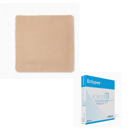Eclypse Border 15 x 15 cm - zelfklevend wondverband met zachte siliconen kleeflaag - 10 stuks