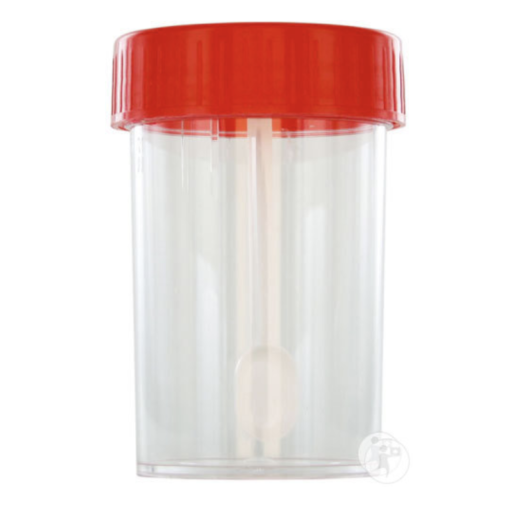Pot Stoelgang Deksel+lepel 60ml - per stuk