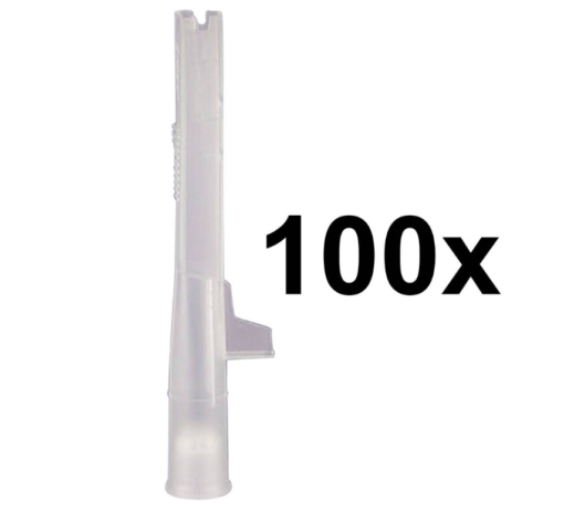 Dräger slide'n'click Mondstuk Transparant - 100 stuks