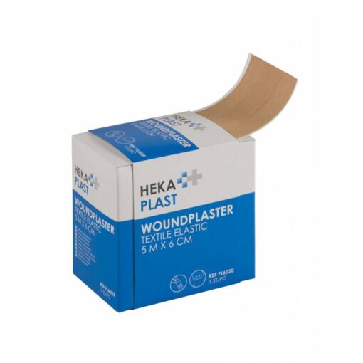 Heka Pleister Textiel Elastic Dispenserdoos 5 m x 6 cm niet-steriel -1st