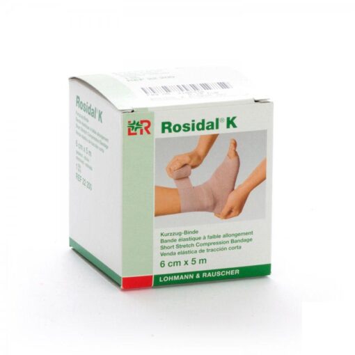 Rosidal K Zwaar Elast. zwachtel 5mx6cm korte rek, 90% rek - 1 stuk