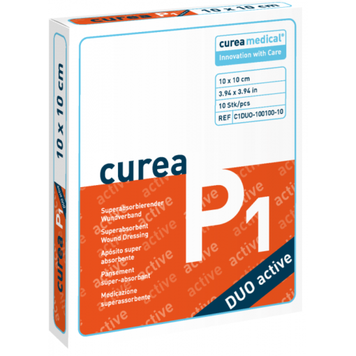 Curea P1 SuperCore® Wondverband Duo Active 10 x 10 cm steriel - 25 stuks
