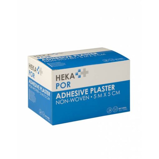 Heka por non-woven Hechtpleister ring 5 m x 5 cm niet-steriel - 12 stuks