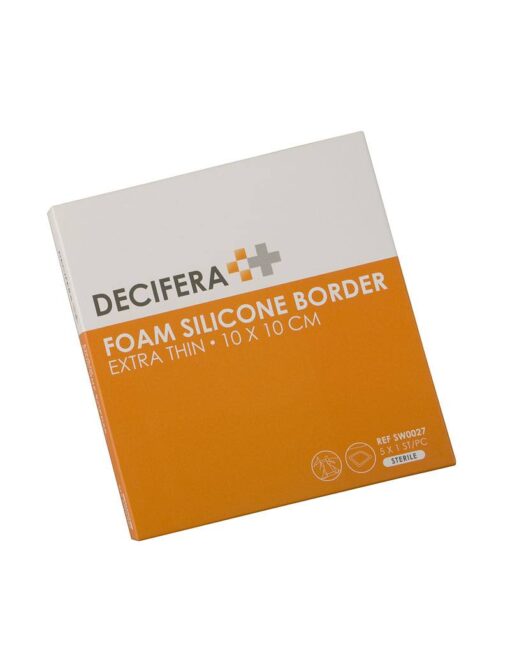 Decifera Foam Silicone Border Extra Thin 10 x 10 cm - 5 stuks