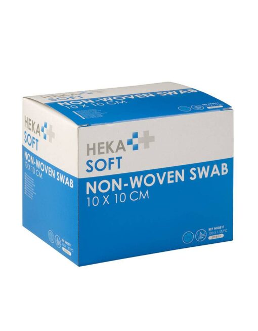 Heka Soft non-woven kompres 10 x 10 cm steriel - 4 lagen - 100 stuks