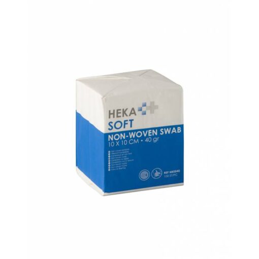 Heka Soft non-woven kompres 10 x 10 cm steriel (4 lagen) - 100 stuks
