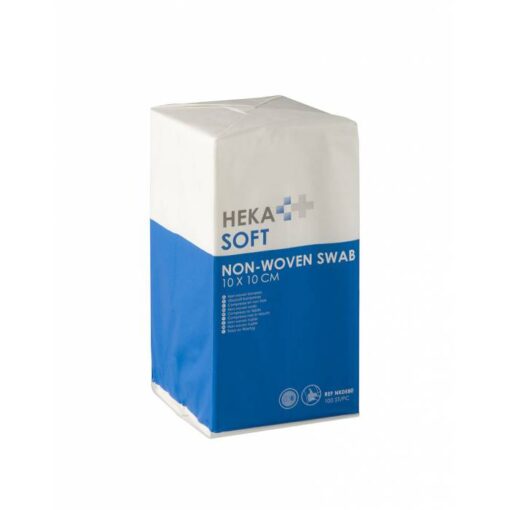 Heka Soft non-woven kompres 10 x 10 cm niet steriel (8 lagen) - 100 stuks