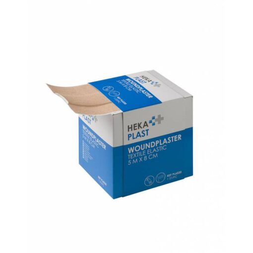 Heka Plast textile elastic dispenserdoos 5 m x 8 cm niet-steriel