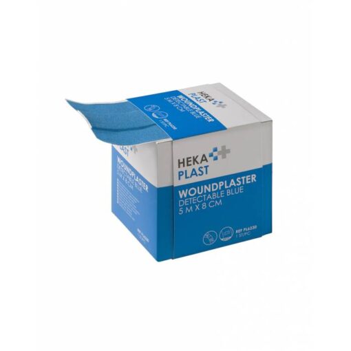 Heka Plast detectable dispenserdoos 5 m x 8 cm niet-steriel