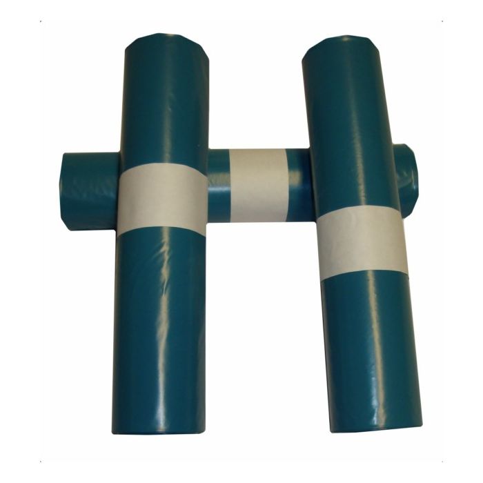 Afvalzak LDPE blauw 65/25x140cmT70 - 10 x 10 zakken