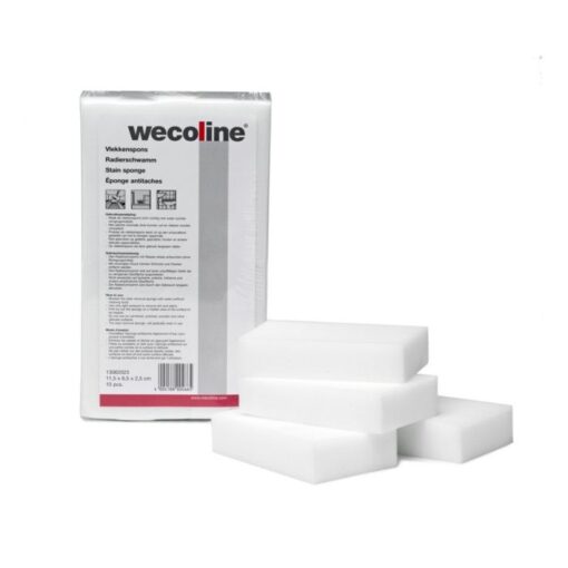 Wecoline Melamine vlekkenspons 105x62x28mm - 10 stuks