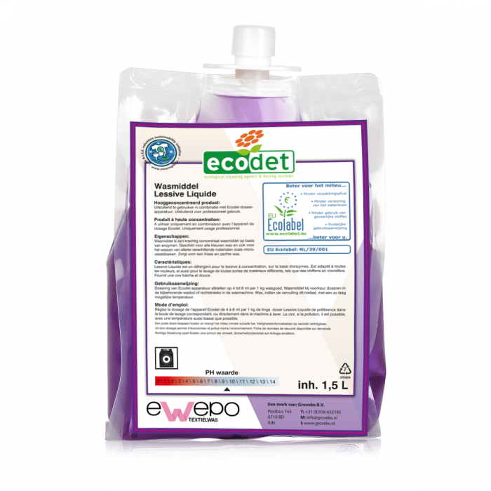 Ewepo Ecodet Easy Textielwasmiddel (1,5L)