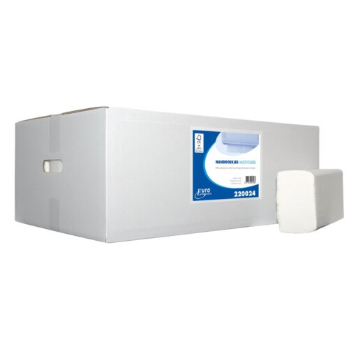 Handdoekpapier Liomed Multifold, cellulose 2 laags (24cm x 20,5cm) - 3750 stuks
