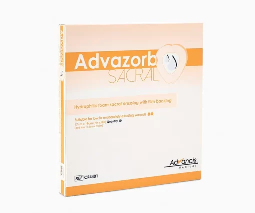 Advazorb Sacral - Absorberend Sacraal schuimverband met toplaag (22cm x 23cm) - 10 stuks - Afbeelding 3