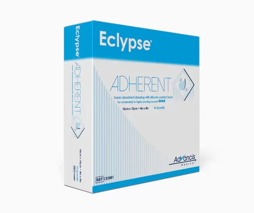 Eclypse Adherent - Super absorberend verband met zachte siliconen kleeflaag (10cm x 10cm) - 10 stuks - Afbeelding 2