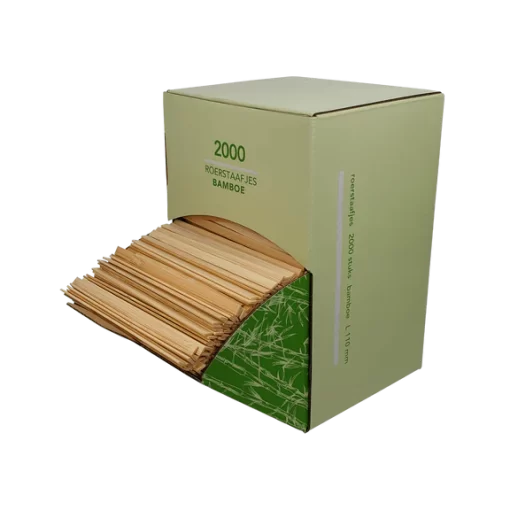 Bamboe roerstaafjes (110mm) - 2000 stuks