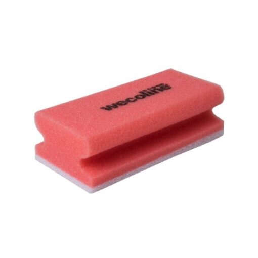 Wecoline schuurspons rood/wit met handgreep 14 x 7 x 4.5 cm - 10 stuks