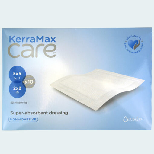 KERRAMAX Care super absorberend verband, 5cm x 5cm, steriel - 10 stuks