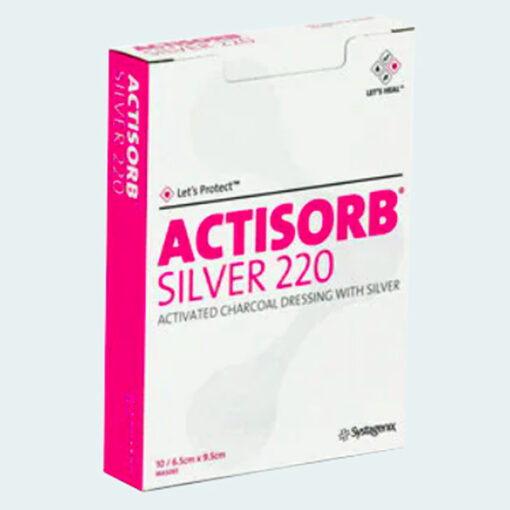 ACTISORB Silver 220 Antimicrobieel bindend verband, 6.5cm x 9.5cm - 10 stuks