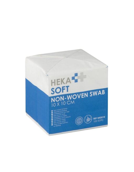 Heka soft non-woven kompres 10 x 10 cm niet steriel (4 lagen) - 100 stuks