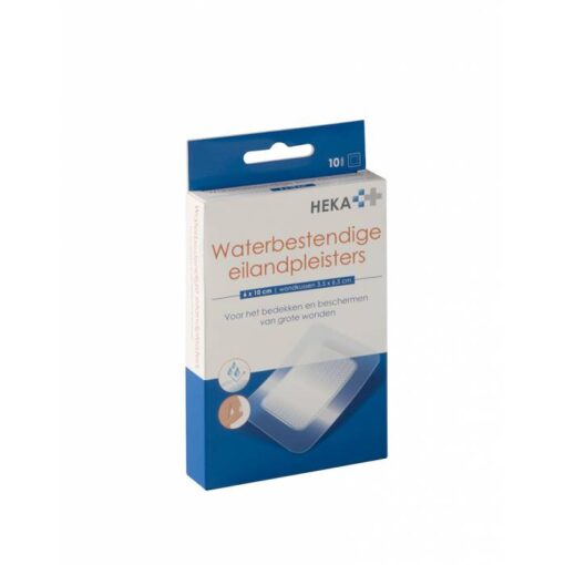 Heka waterbestendige eilandpleister transparant 6 x 10 cm steriel - 10 stuks