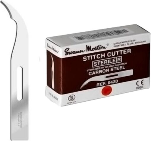 Swann Morton Sterile stitch cutters short Ref 0420 - 100 stuks