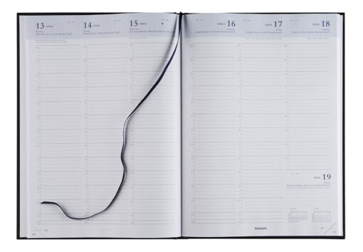 Brepols Bureau-agenda 2024 - OMEGA - LIMA - Weekoverzicht - Zwart - 21 x 29 cm - Afbeelding 2