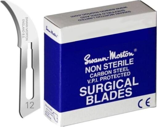 Swann Morton Non sterile blades Ref 0104, No. 3 - 100 stuks
