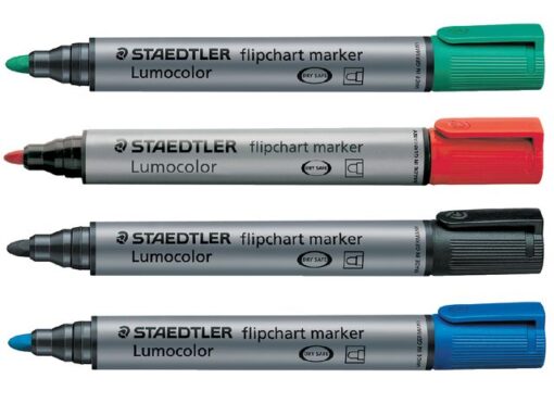 Viltstift voor flipover rond 2mm - 4 stiften - Afbeelding 2