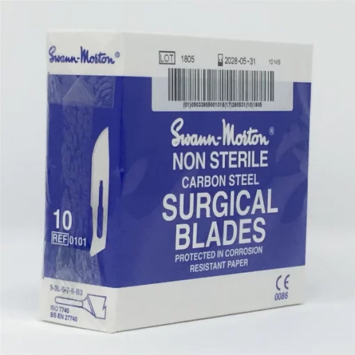 Swann Morton Non sterile blades Ref 0101, No. 3 - 100 stuks - Afbeelding 2