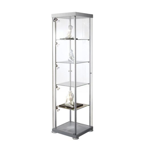 Vitrinekast glas vierkant glasvitrine met slot