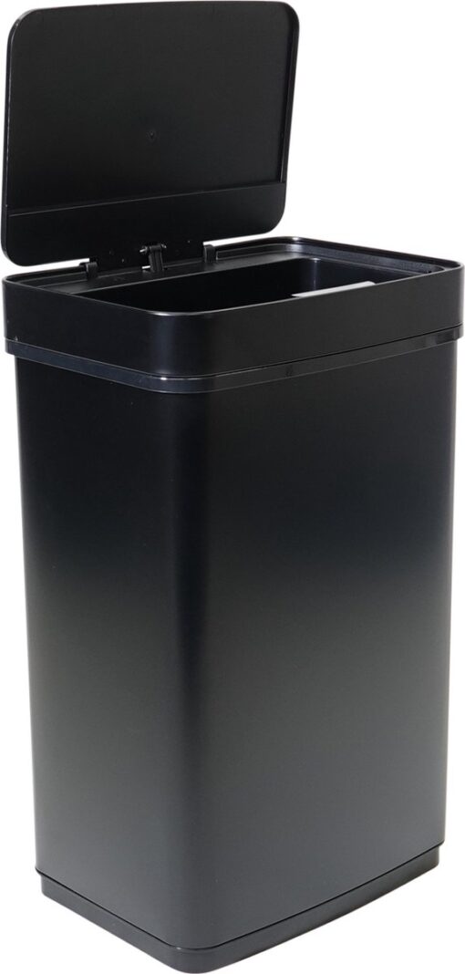 4cookz® Mat Zwarte Sensorprullenbak 60 liter - RVS Prullenbak - Afbeelding 2