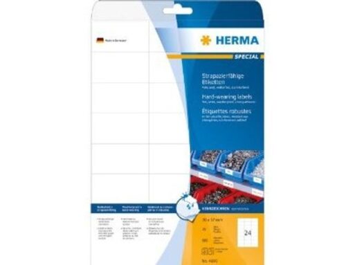 Herma Weerbestendige Etiketten A4 25vel 70x37mm Wit