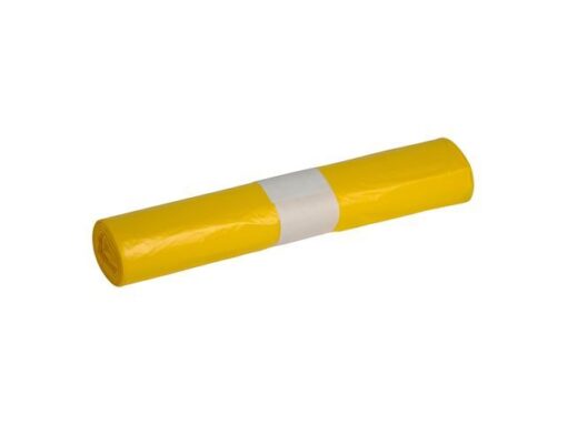 Afvalzak 120 liter Geel 70x110cm T25 20 25 stuks per rol - 1 Rol