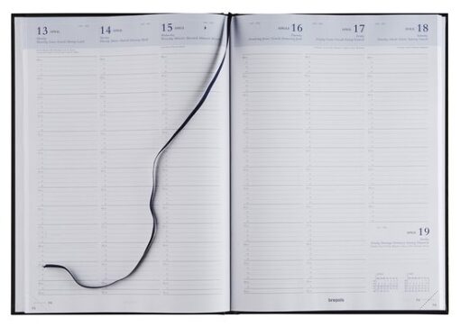 Brepols Bureau-agenda 2025 - OMEGA - LIMA - Weekoverzicht - Zwart - 21 x 29 cm - Afbeelding 2