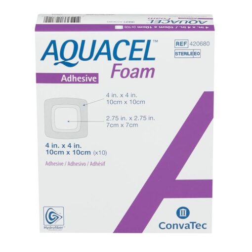 Aquacel Foam Adhesief 10 cm x 10 cm - 10 stuks