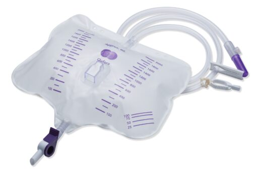 Qufora urinenachtzak 2000 ml 130 cm slang monsterpoort steriel