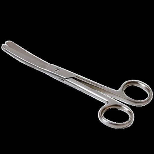 Chirurgische schaar stomp / stomp 11cm gebogen rvs - per stuk
