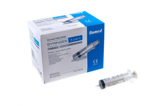 Romed 3-delige spuiten, 50ml luer slip - 25 stuks