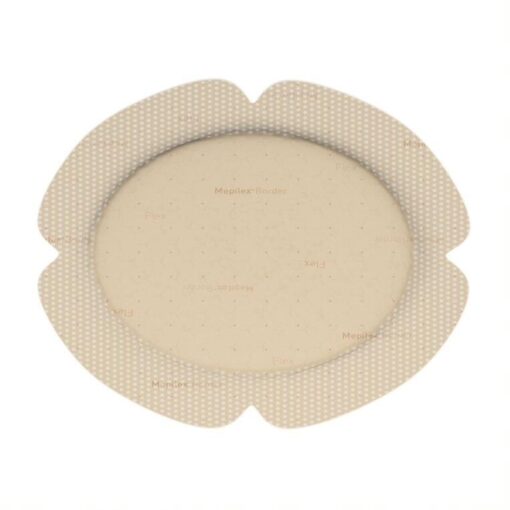 Mepilex border flex schuimverband met kleefrand 10x7.8cm ovaal steriel - 5 stuks