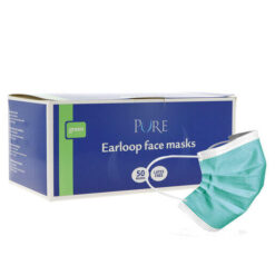 PURE Mondmaskers non-latex type IIR met elastiek groen - 50 stuks