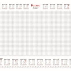 Bureau-onderlegblok 2026 Quantore ruit 56,5x36cm Wit kalender