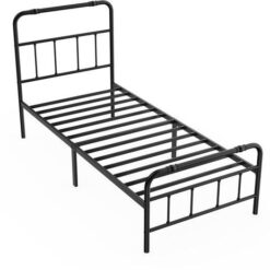 Bedframe met hoofdeinde Modern metalen bed 90x200 cm