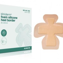 Kliniderm Foam Silicone schuimverband Hiel met Border 20 x 20,8 cm