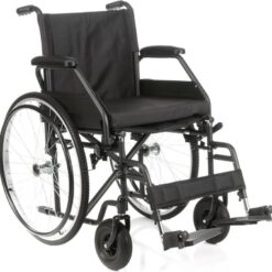 Opvouwbare rolstoel Plaza PL1 - Zitbreedte 50 cm - Met lekvrije PU banden - Inclusief gratis rolstoel zitkussen - Zwart