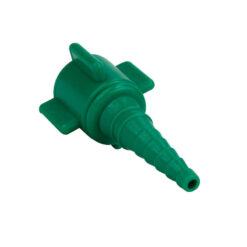 Hose connection nozzle for 6 mm hoses, straight, rotatable, green