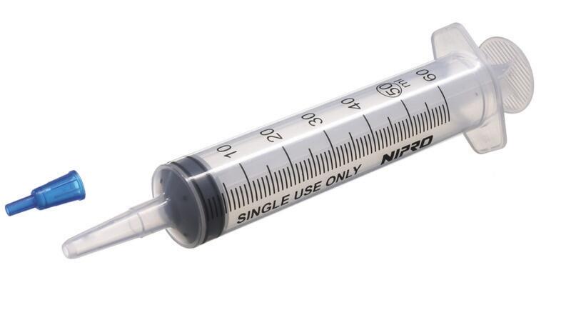 Nipro injectiespuit 3-delig 50ml kathetertip steriel