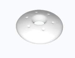 Famemed PESH08 siliconen Shaatz pessarium, 87mm, maat 8, niet steriel