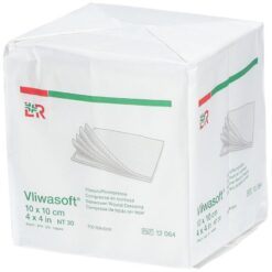 L&R Vliwasoft gaaskompres non-woven 4-laags 10x10cm 100 stuks